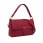 Preview: Shoulder bag made of grained calfskin wine red